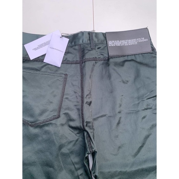 Calvin Klein 305W39NYC x Raf Simons SS18 Runway Satin Green Pants - Picture 8 of 11